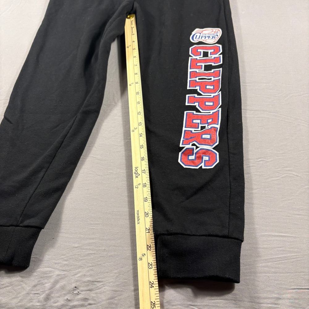 NBA Los Angeles Clippers Jogger Sweatpants  Black Fleece Cuffed Logo Medium - Picture 5 of 6